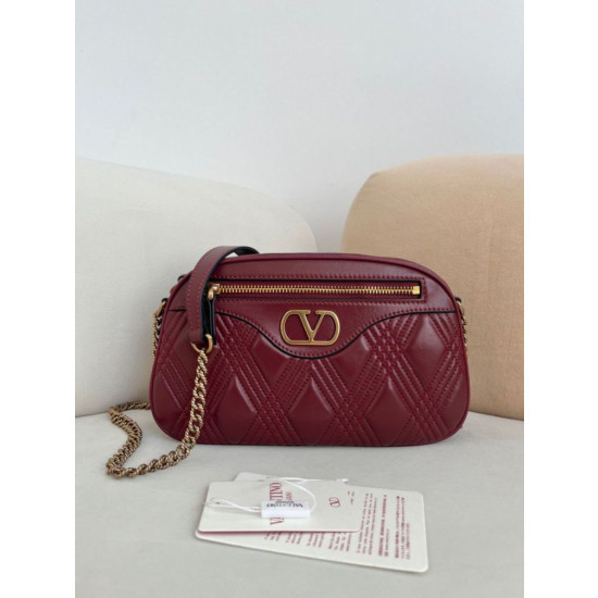 Borsa a mano Valentino Garavani catena Quiltie 67 agnello Rosso Borsa a mano Valentino Garavani catena Quiltie 67 agnello Rosso