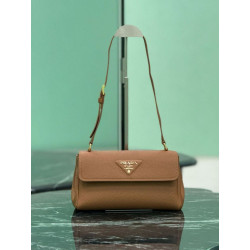 Borsa a tracolla Prada con patta 1BN022 marrone