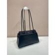 Qualità superiore replica Prada Passage di medie dimensioni con patta Re-Nylon 1BA495 Nero