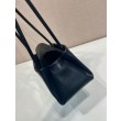 Qualità superiore replica Prada Passage di medie dimensioni con patta Re-Nylon 1BA495 Nero