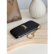 Dettagli perfetti Porta carte con cerniera YSL Saint Laurent Cassandre Matelassé Fragments Nero Oro Dettagli perfetti Porta carte con cerniera YSL Saint Laurent Cassandre Matelassé Fragments Nero Oro