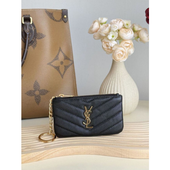 Dettagli perfetti Porta carte con cerniera YSL Saint Laurent Cassandre Matelassé Fragments Nero Oro Dettagli perfetti Porta carte con cerniera YSL Saint Laurent Cassandre Matelassé Fragments Nero Oro