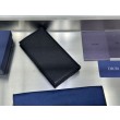 Qualità superiore replica Dettagli perfetti Portafoglio verticale lungo da uomo Dior Saddle jacquard obliquo nero