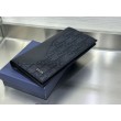 Qualità superiore replica Dettagli perfetti Portafoglio verticale lungo da uomo Dior Saddle jacquard obliquo nero