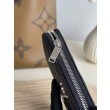 Pari all'originale replica Dettagli perfetti Portafoglio YSL Saint Laurent Monogram Continental con cerniera Nero Argento