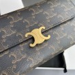 Qualità superiore replica di alta qualit&agrave; Portafoglio grande Celine in tela con chiusura a trionfo