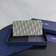 di alta qualit&agrave; Portafoglio lungo con zip Dior Saddle tela jacquard Oblique
