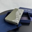 di alta qualit&agrave; Portafoglio lungo con zip Dior Saddle tela jacquard Oblique