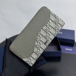 di alta qualit&agrave; Portafoglio lungo con zip Dior Saddle tela jacquard Oblique