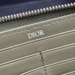 di alta qualit&agrave; Portafoglio lungo con zip Dior Saddle tela jacquard Oblique
