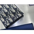di alta qualit&agrave; Portafoglio verticale lungo Dior in jacquard obliquo beige/nero