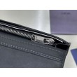 Qualità superiore replica imitazione Portafoglio verticale Dior CD Icon in pelle di vitello martellata nera