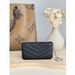 Pari all'originale replica Porta carte con cerniera YSL Saint Laurent Cassandre Matelassé Fragments Nero Argento Pari all'originale replica Porta carte con cerniera YSL Saint Laurent Cassandre Matelassé Fragments Nero Argento