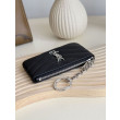 Pari all'originale replica Porta carte con cerniera YSL Saint Laurent Cassandre Matelassé Fragments Nero Argento Pari all'originale replica Porta carte con cerniera YSL Saint Laurent Cassandre Matelassé Fragments Nero Argento