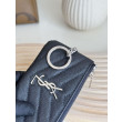 Pari all'originale replica Porta carte con cerniera YSL Saint Laurent Cassandre Matelassé Fragments Nero Argento Pari all'originale replica Porta carte con cerniera YSL Saint Laurent Cassandre Matelassé Fragments Nero Argento