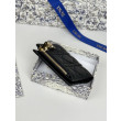 Qualità superiore replica Portacarte Lady Dior con patta e l'iconica impuntura Cannage Nero