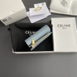 Qualità superiore replica Portafoglio compatto Celine con portamonete Triomphe Blu