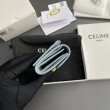 Qualità superiore replica Portafoglio compatto Celine con portamonete Triomphe Blu