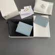 Qualità superiore replica Portafoglio compatto Celine con portamonete Triomphe Blu