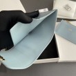 Qualità superiore replica Portafoglio compatto Celine con portamonete Triomphe Blu