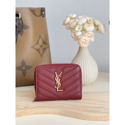 Alta gamma replica Portafoglio compatto YSL Saint Laurent Cassandre Matelassé Rosso