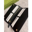 Qualità superiore replica Portafoglio continentale Gucci con emblema GG 821802 Nero