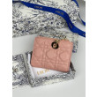 Portafoglio Dior Caro Dahlia in morbida pelle di vitello cannage Rosa