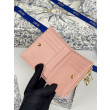 Portafoglio Dior Caro Dahlia in morbida pelle di vitello cannage Rosa