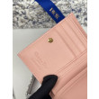Portafoglio Dior Caro Dahlia in morbida pelle di vitello cannage Rosa