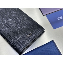 Portafoglio Dior Vertical Bifold Dior Oblique Galaxy nero
