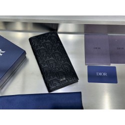 Portafoglio Dior Vertical Bifold Dior Oblique Galaxy nero