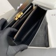 Qualità superiore replica Portafoglio grande Celine Triomphe Nero