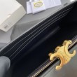 Qualità superiore replica Portafoglio grande Celine Triomphe Nero