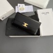 Qualità superiore replica Portafoglio grande Celine Triomphe Nero