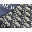 Portafoglio lungo con cerniera Dior jacquard obliquo beige/nero