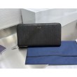 Portafoglio lungo con cerniera Dior jacquard obliquo nero