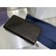 Portafoglio lungo con cerniera Dior jacquard obliquo nero