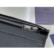 Portafoglio lungo verticale da uomo Dior con motivo a diamante CD