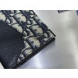 Portafoglio lungo verticale Dior Saddle Dior Oblique jacquard nero