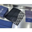 Portafoglio lungo verticale Dior Saddle Dior Oblique jacquard nero