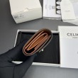 Portafoglio piccolo a tre ante CELINE 16 in pelle di vitello satinata Marrone