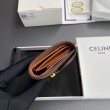 Portafoglio piccolo Celine con patta pelle di vitello con motivo Triomphe
