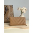 Alta gamma replica Portafoglio YSL Saint Laurent Monogram Continental con cerniera Caramello