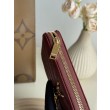 Pari all'originale replica Portafoglio YSL Saint Laurent Monogram Continental con cerniera Maroon