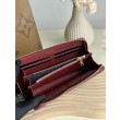 Pari all'originale replica Portafoglio YSL Saint Laurent Monogram Continental con cerniera Maroon