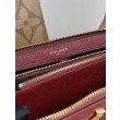 Pari all'originale replica Portafoglio YSL Saint Laurent Monogram Continental con cerniera Maroon