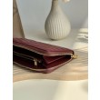 Pari all'originale replica Portafoglio YSL Saint Laurent Monogram Continental con cerniera Maroon
