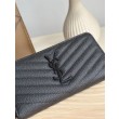 Pari all'originale replica Portafoglio YSL Saint Laurent Monogram Continental con cerniera Nero