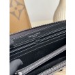 Pari all'originale replica Portafoglio YSL Saint Laurent Monogram Continental con cerniera Nero