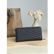 Qualità da grande replica Portafoglio YSL Saint Laurent Monogram Continental con cerniera Nero Oro